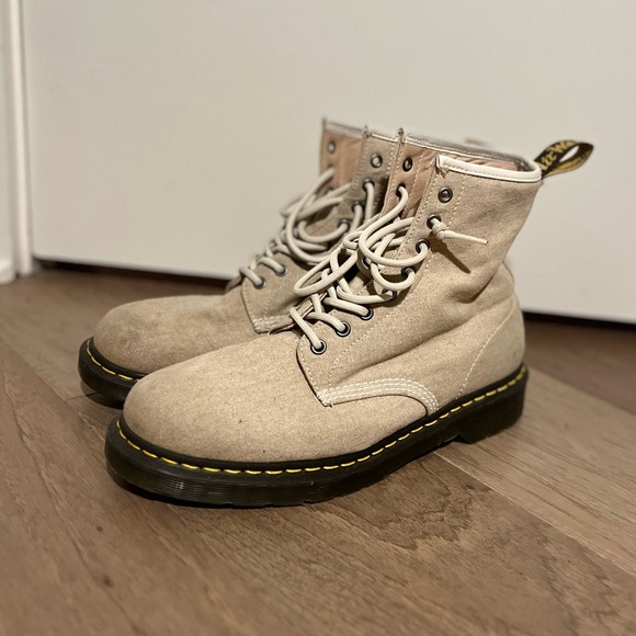Dr. Martens Other - Extremely rare pair of 1460 Doc Martens Bone Colored, Canvas, size 12